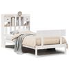 vidaXL Seng med bokhylle uten madrass hvit 75x190 cm heltre furu