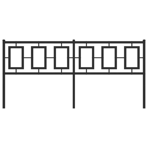 vidaXL Sengegavl i metall svart 180 cm