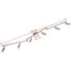 vidaXL Taklampe med 6 LED spoter Sateng Nikkel