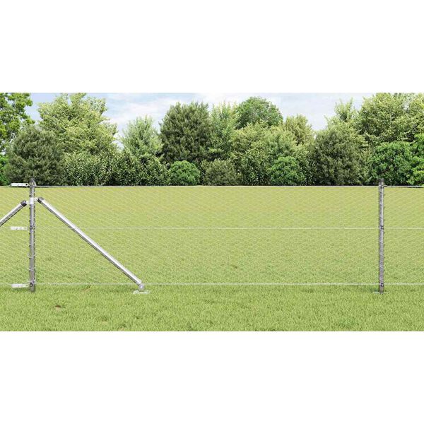 vidaXL Gjerdep&aring;le s&oslash;lv 10 x 0,6 m (25 mm mesh) St&aring;l