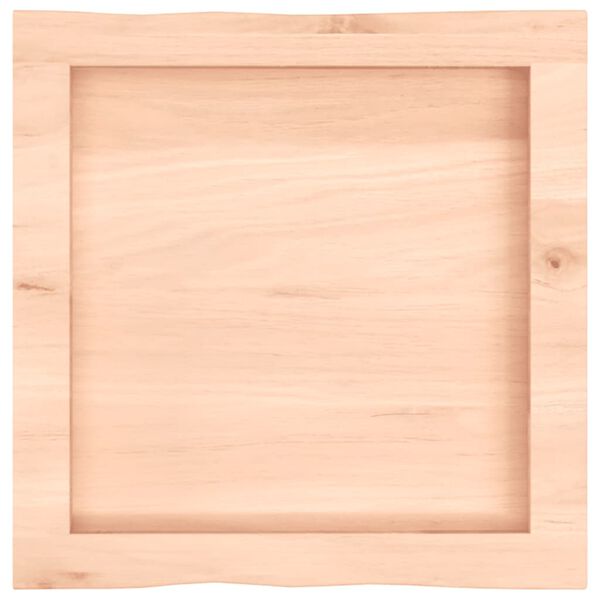 vidaXL Bordplate 40x40x(2-4) cm ubehandlet heltre eik naturlig kant