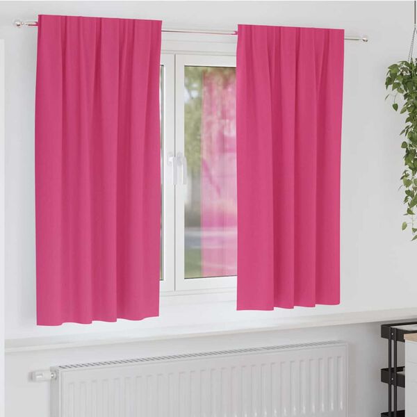 vidaXL M&oslash;rkleggende Gardiner med Ringer 2 pcs Lys Rosa 175 x 140 cm