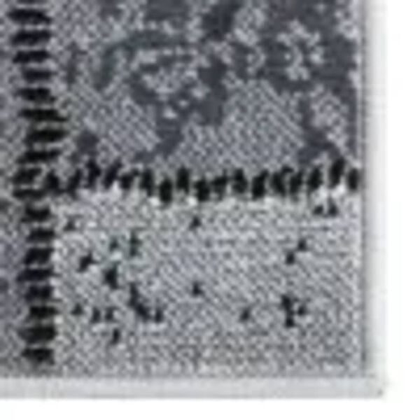 vidaXL Teppel&oslash;per BCF gr&aring; med blokkm&oslash;nster 60x500 cm