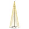 vidaXL LED juletre 385 cm 1148 LED-lys Varmhvit Jern Svart