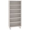 vidaXL CD-hylle HAMAR hvit 45x18x100 cm heltre furu