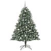 vidaXL Kunstig juletre med 300 LED gr&oslash;nn 210 cm PVC og plast og st&aring;l