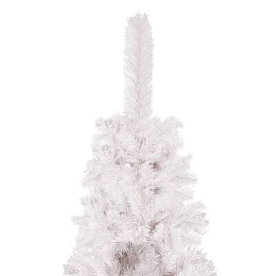 vidaXL Forhåndsbelyst slankt juletre hvit 180 cm