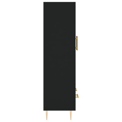 vidaXL Highboard svart 69,5x31x115 cm konstruert tre