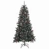 vidaXL Kunstig juletre med 300 LED gr&oslash;nn 210 cm PVC og plast og st&aring;l