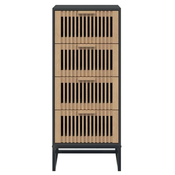 vidaXL Highboard svart 40x30x95 cm konstruert tre