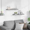 vidaXL Flytende vegghyller 2 stk gr&aring; 60x9x3 cm MDF
