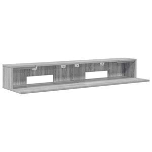 vidaXL Studiobord Gr&aring; Sonoma 130 x 36 x 19,5 cm Konstruert tre