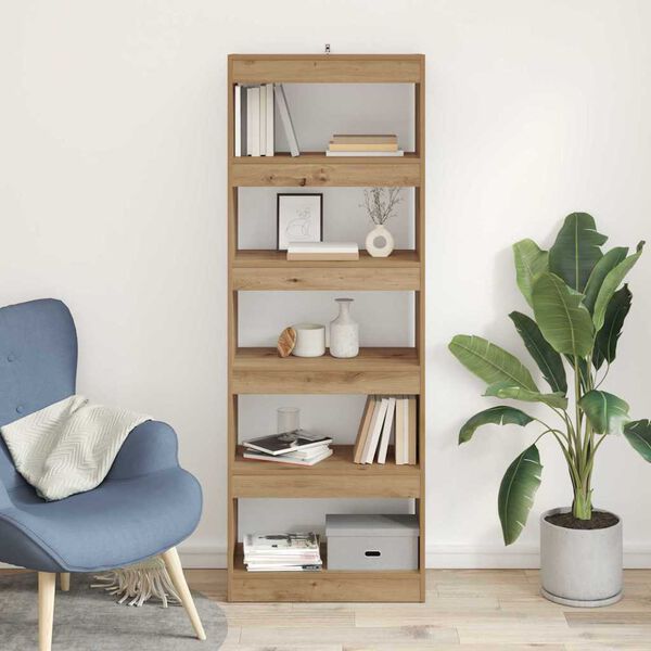 vidaXL Bokskap artisan eik 60 x 30 x 166 cm Konstruert tre