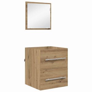 vidaXL Baderomsinnredningssett med skuff Brun 41 x 38,5 x 48 cm