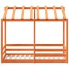 vidaXL Barneseng med tak voksbrun 70x140 cm heltre furu