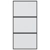vidaXL Skyvedør svart 102,5x205 cm herdet glass og aluminium