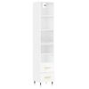 vidaXL Highboard h&oslash;yglans hvit 34,5x34x180 cm konstruert tre