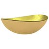 VidaXL Servant herdet glass 54,5x35x15,5 cm gull