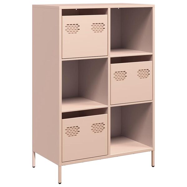 vidaXL Highboard rosa 68x39x103,5 cm stål