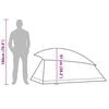 vidaXL Kuppeltelt for camping 1 person hvit blendingsstoff vanntett