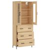 vidaXL Highboard sonoma eik 69,5x34x180 cm konstruert tre