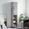 vidaXL Highboard betonggr&aring; 34,5x34x180 cm konstruert tre