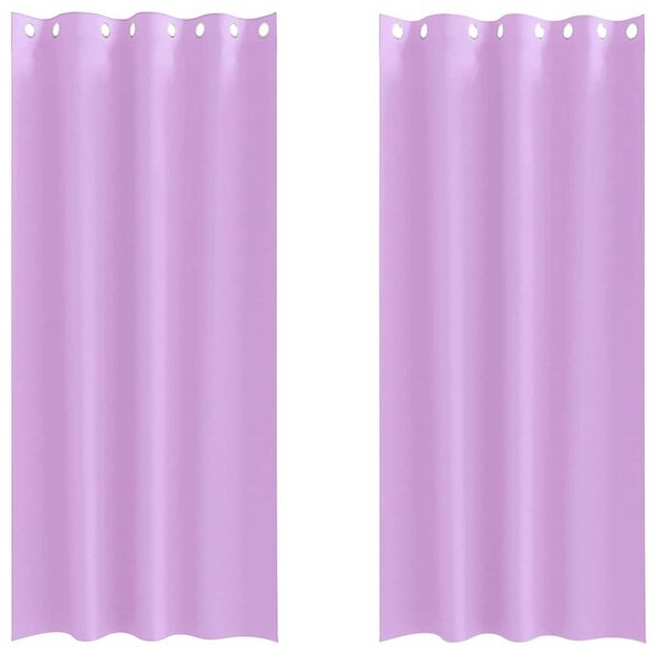 vidaXL M&oslash;rkleggende Gardiner med Ringer 2 pcs Lilla 260 x 140 cm