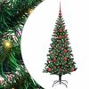 vidaXL Kunstig Forh&aring;ndsopplyst Juletre gr&oslash;nn 120 cm PVC og metall