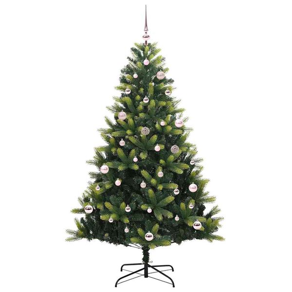 vidaXL Kunstig Hengt Julegran med 150 LED-lys gr&oslash;nn 150 cm PVC og PE