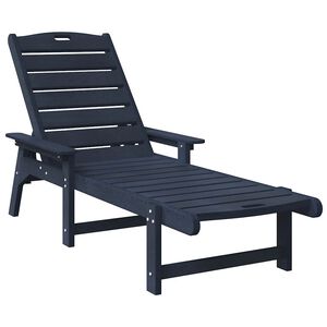 vidaXL Solstol Marinebl&aring; HDPE