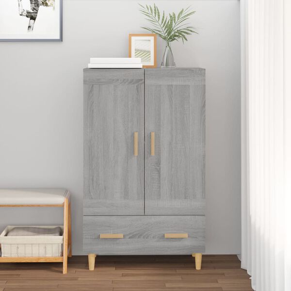 vidaXL Highboard gr&aring; sonoma 70x31x115 cm konstruert tre