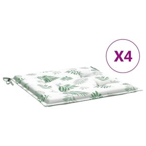 vidaXL Stolputer 4 stk bladm&oslash;nster 50x50x4 cm stoff