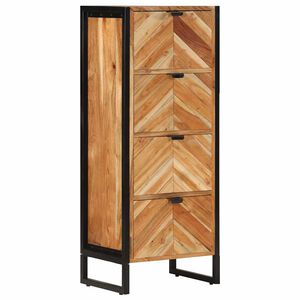 vidaXL Baderomsskap 40x30x100 cm heltre akasie og jern
