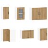 vidaXL Kj&oslash;kkenskapssett 11 deler Kalmar artisan eik konstruert tre