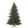 vidaXL Kunstig sammensatt juletre med 300 LED gr&oslash;nn 210 cm PVC og st&aring;l