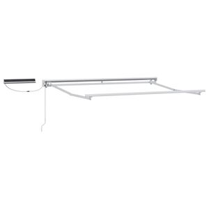 vidaXL Elektrisk uttrekkbar markiseramme Hvit 2,5 x 2 m St&aring;l