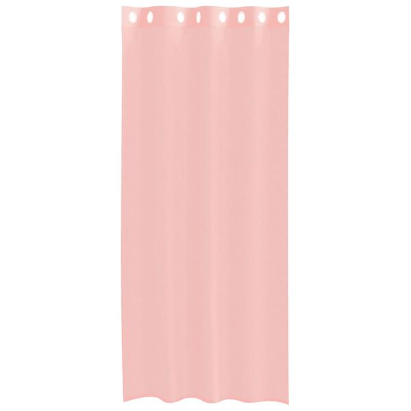 vidaXL Voilegardiner med grommets 2 stk rosa 140x225 cm