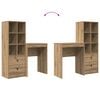 vidaXL Skrivebord med skuff 2 pcs Artisan Eik