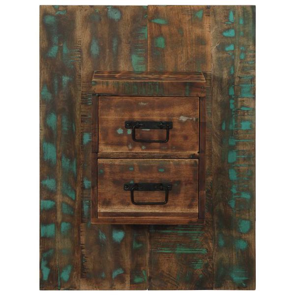 vidaXL Nattbord flerfarget 60x32x80 cm gjenvunnet heltre