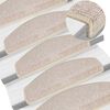 vidaXL Trappematter 15 stk 65x24x4 cm taupe halvrund store