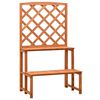 vidaXL Plantestativ med espalier oransje 70x42x120 cm heltre gran