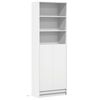 vidaXL Garderobe med LED hvit 69x32,5x200 cm konstruert tre