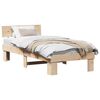 vidaXL Sengestamme med hodegjerde Naturlig 90 x 190 cm Massiv furu