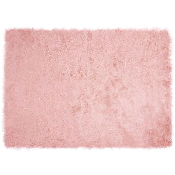 vidaXL Faux Skinnmatte Tafalla Rosa 120 x 170 cm Polyester