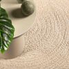 vidaXL Teppe ZIZUR beige 200x200cm jute-utseende innend&oslash;rs og utend&oslash;rs