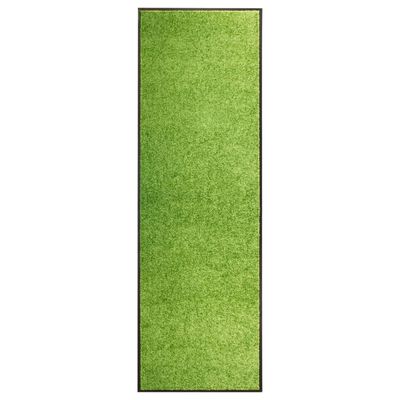 vidaXL Dørmatte vaskbar grønn 60x180 cm