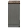 vidaXL Skjenk HALDEN med skyved&oslash;r gr&aring; 80x40x80 cm heltre