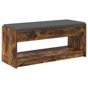 vidaXL Gangbenk R&oslash;kt Eik 103 x 38 x 45 cm Konstruert treverk og stoff