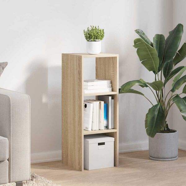 vidaXL Bokhylle stablebar sonoma eik 30x30x80 cm konstruert tre