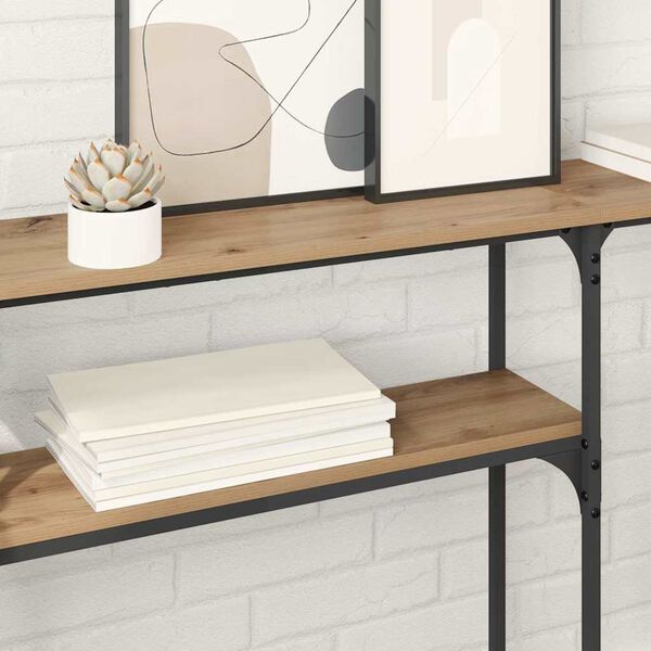 vidaXL Konsollbord Artisan Eik 145 x 22,5 x 75 cm Konstruert tre